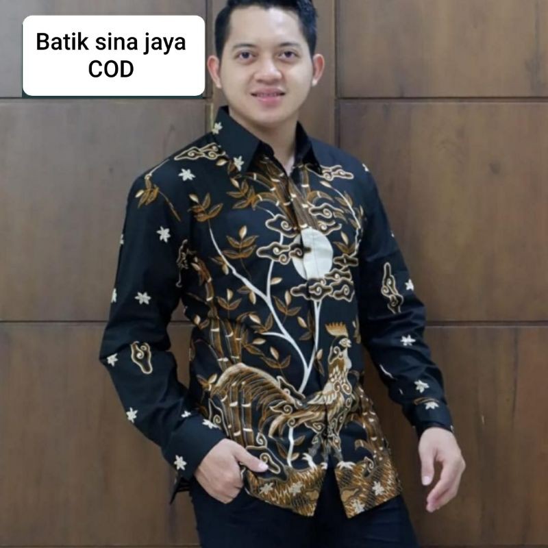 Kemeja Pria Modern Batik Solo Halus Ayam Bulan