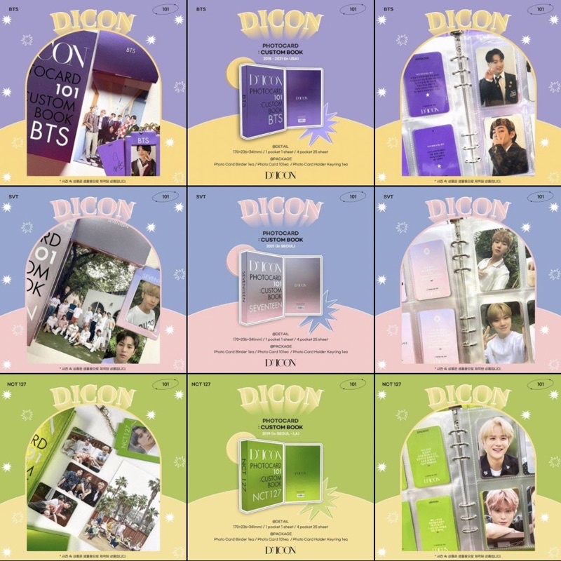 [BACA DESKRIPSI] DP PO FULLSET BTS, SEVENTEEN, NCT 127 DICON 101: CUSTOM BOOK
