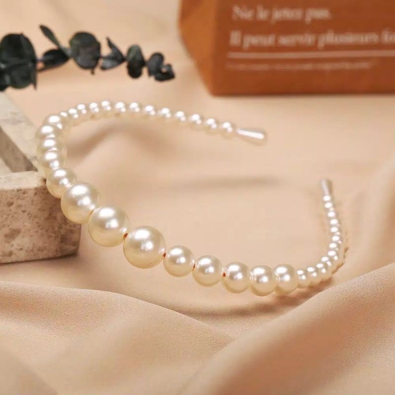 bando pearl / Bando Mutiara Besar Korea Korean Pearl Headband Jumbo