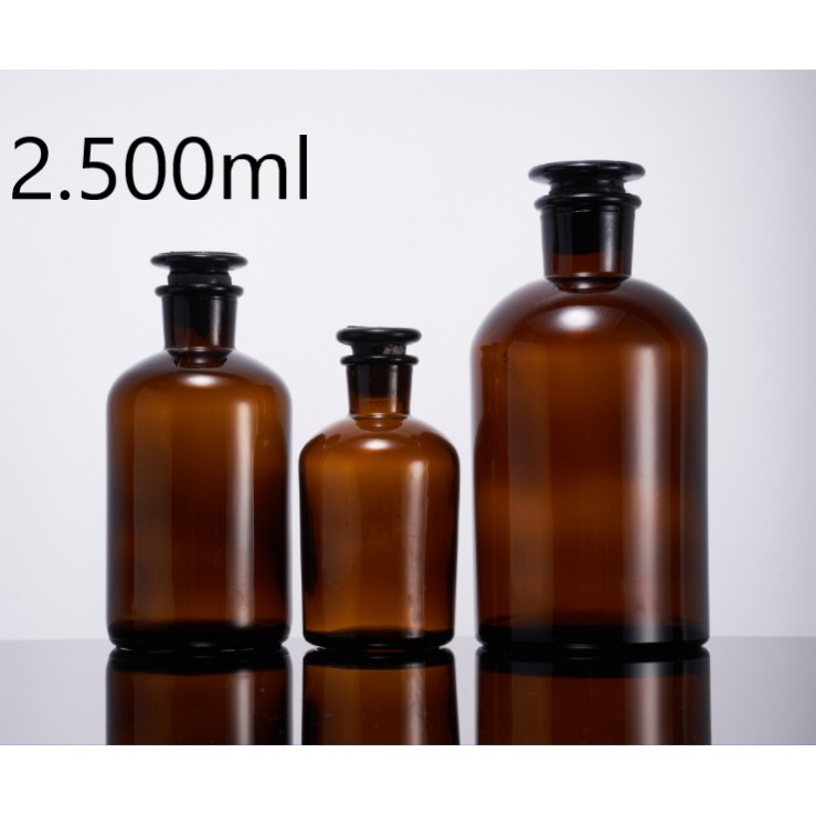 Reagent Bottle, Botol reagen, Narrow neck. Amber tanpa skala 2500ml