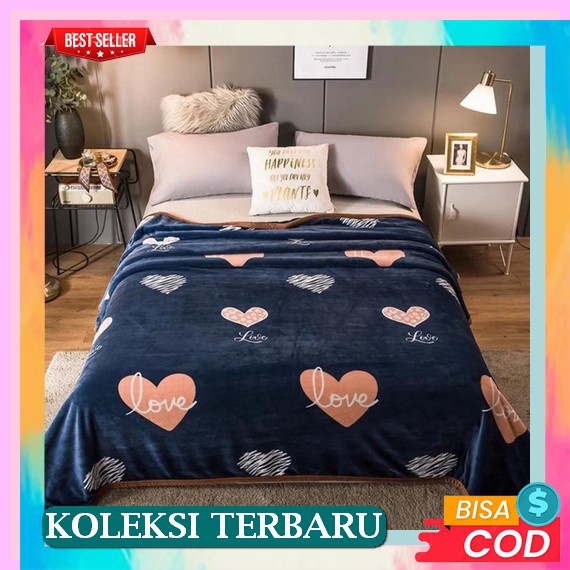 Selimut Bulu Murah Korean Halus Slimut Dewasa Tebal Hangat Import Terbaru Nyaman Korea Aestetic Lemb