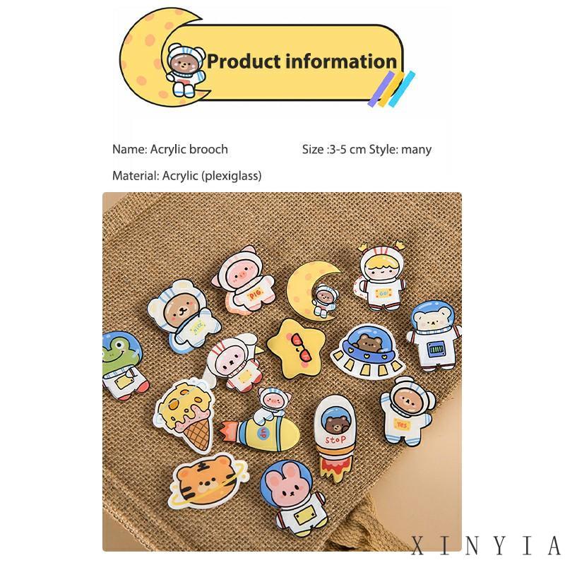 Bros Pin Bentuk Kartun Astronot Untuk Aksesoris Pakaian Tas