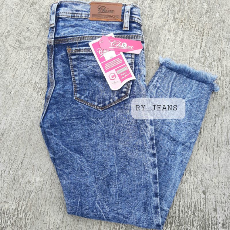 Celana jeans wanita snow jeans skinny street melar