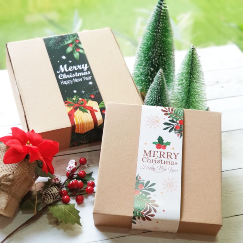 

Paper Belt Christmas Vertikal Tag Label Kertas Xmas Souvenirs Hampers Natal Gift Kado