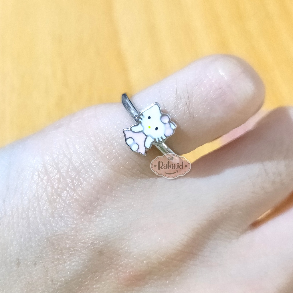 Cincin Anak Motif Hello Kitty Pita Pink Perhiasan Cantik Anak 854 Silver