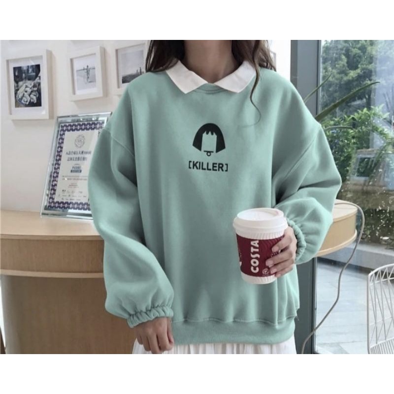 SWEATER WANITA KOREA-KILLER SWEATER OVERSIZE-PAKAIAN WANITA