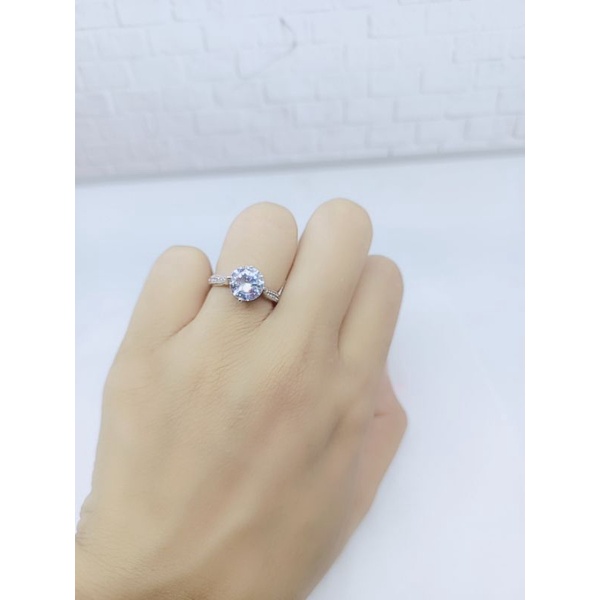 CINCIN SOLITAIRE ( DESY) + MP SAMPING / CINCIN PERAK ASLI SILVER 925 LAPIS EMAS / CINCIN FASHION WANITA TERBARU