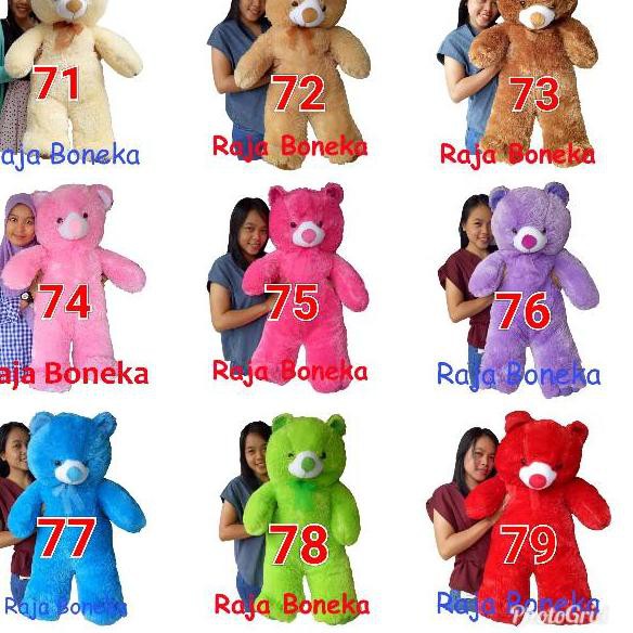 [ Terbaru ] QGT Boneka Beruang Teddy Bear Jumbo Cream Plus Bear Love Diskon Beli 1 Dapat 2 LARIS □