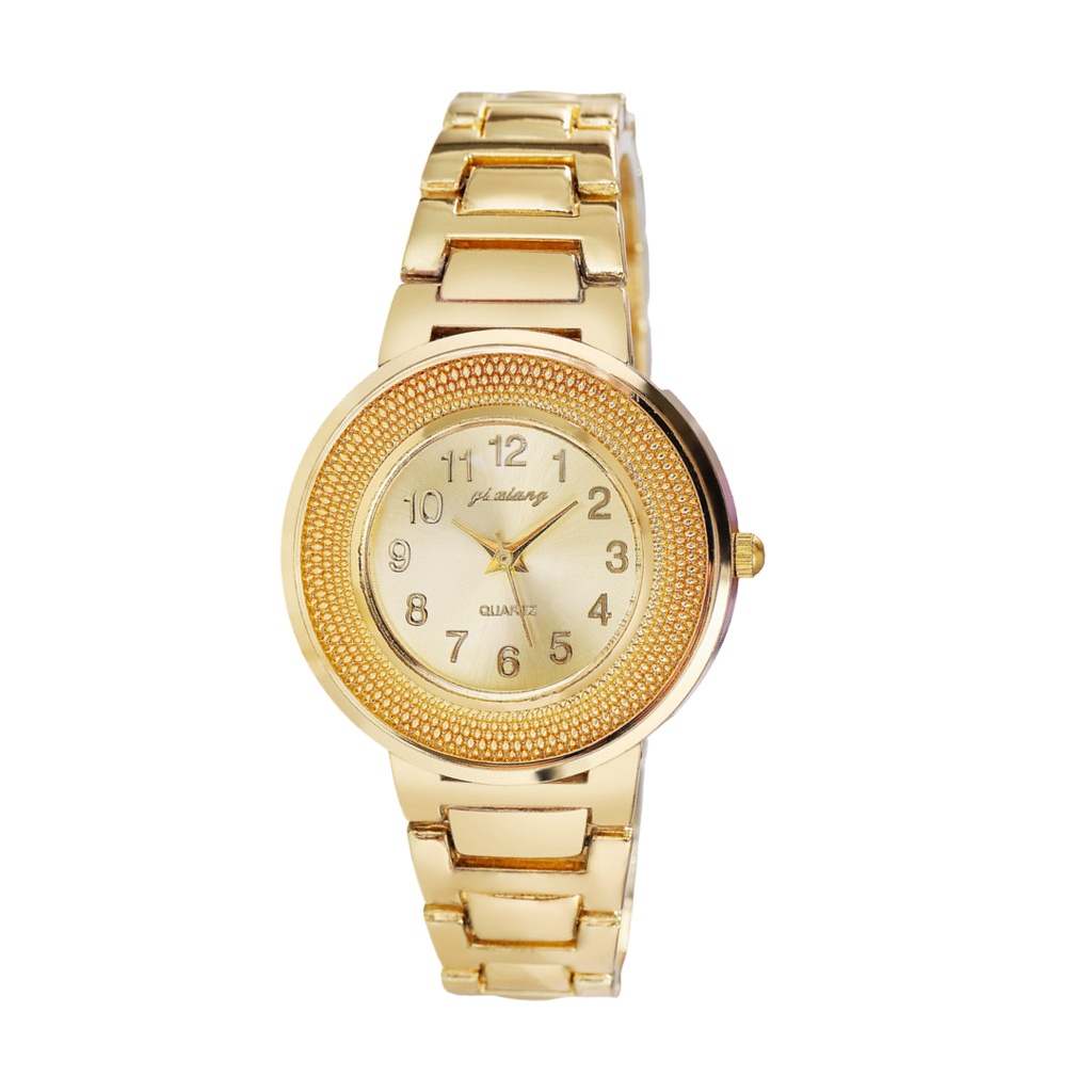 JAM TANGAN GOLD WANITA STAINLESS MURAH PESTA BRANDED JAM082G1 PREMIUM BATAM MEWAH KOREA LEEDS