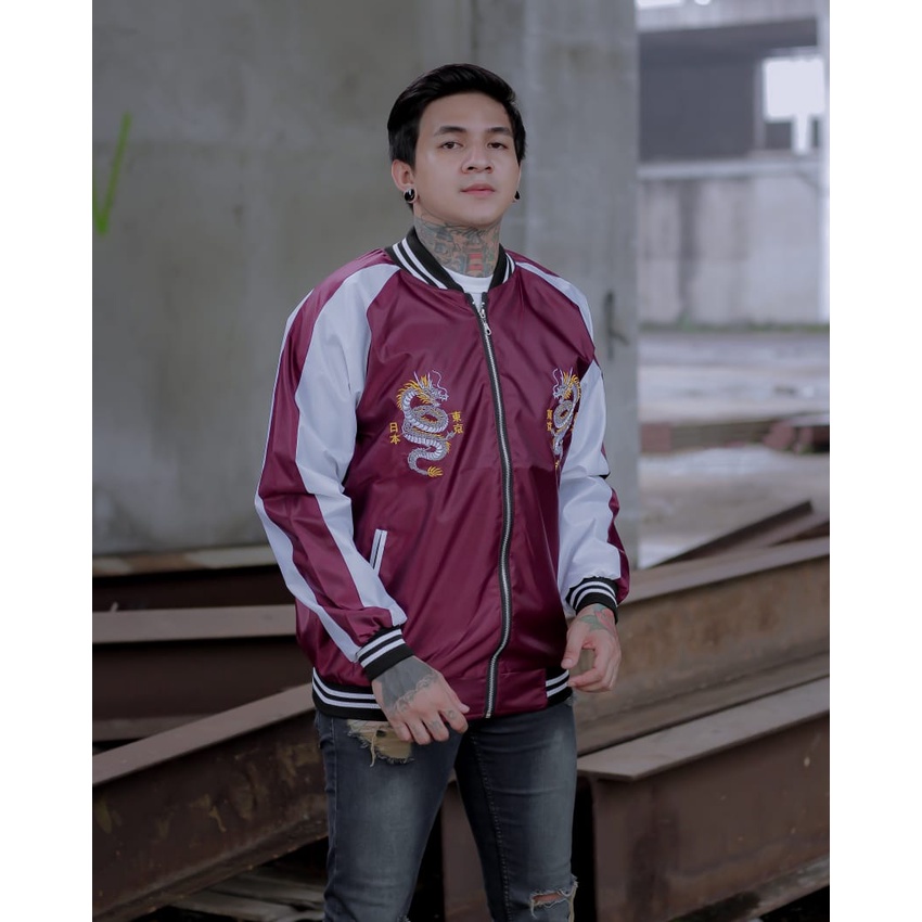 Jaket Sukajan Original Jepang/ Sukajan/ jaket sukajan/ Sukajan murayama/ Sukajan Jepang/ Sukajan Original Asli/ Jaket bomber pria/ Jaket Baseball pria