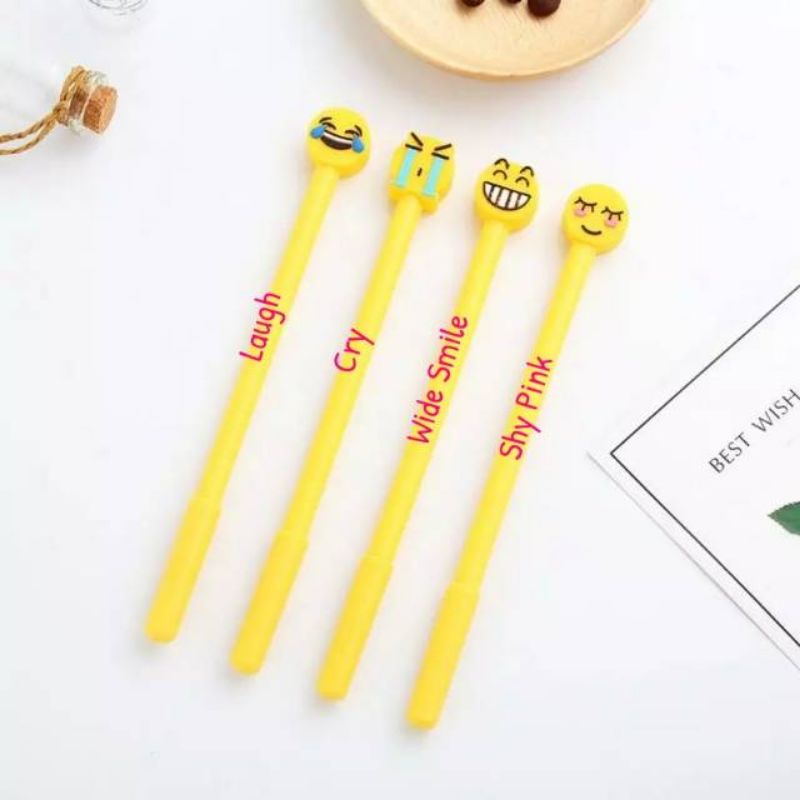 

Pulpen Gel Karakter Emoticon Gel Pen