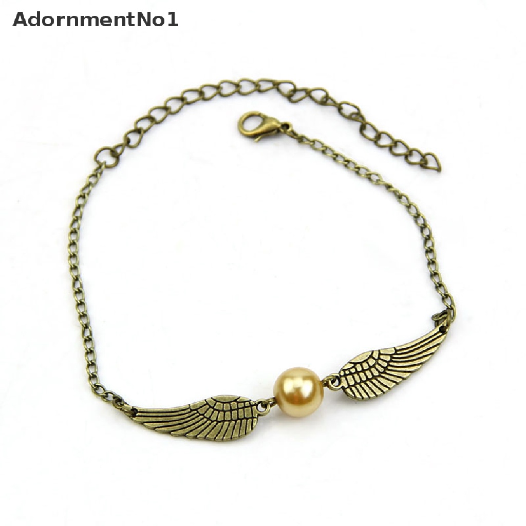 (AdornmentNo1) Gelang Tangan Rantai Fashion Gaya Retro Motif Bola Snitch Untuk Unisex / Pria / Wanita