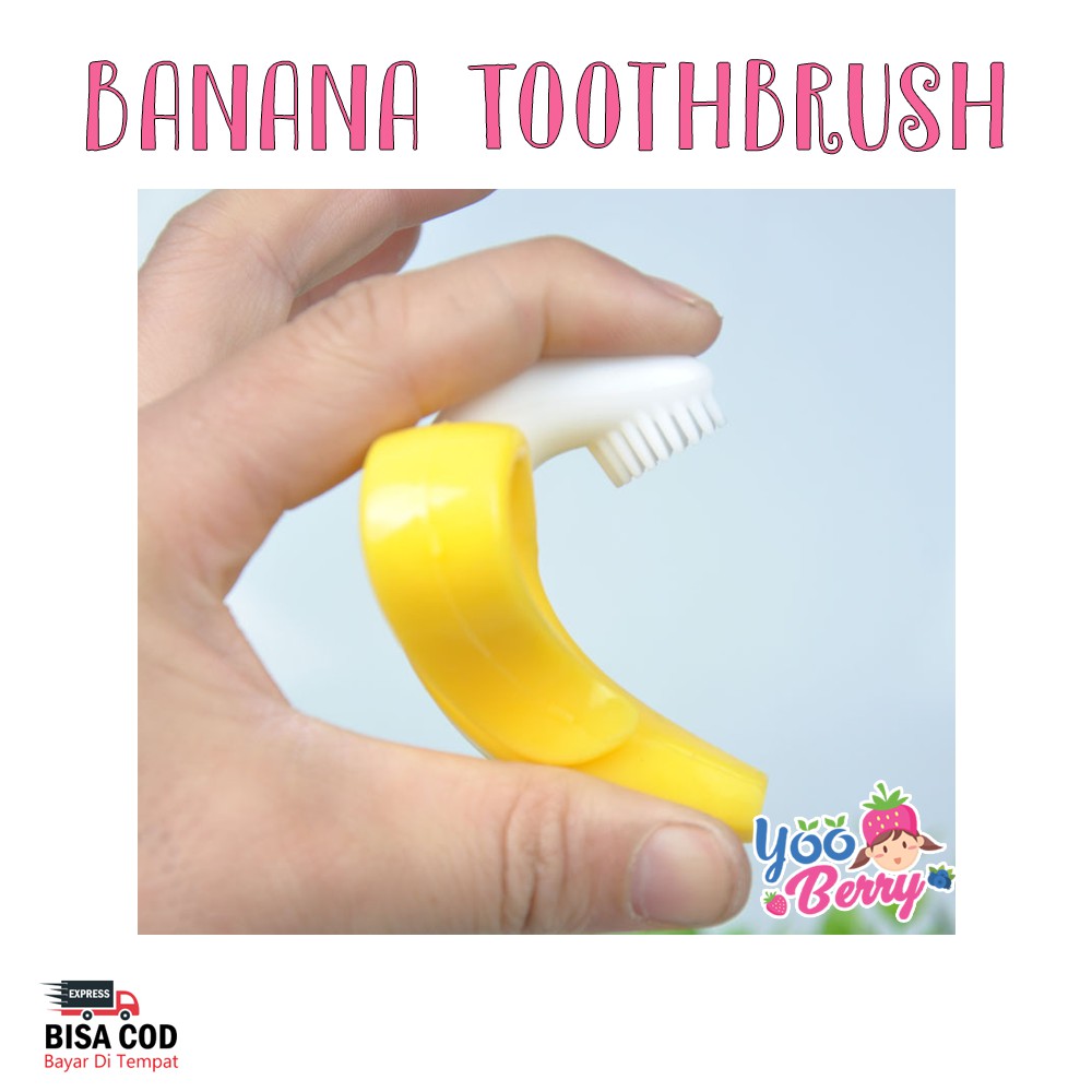 Berry Mart Banana Training Toothbrush Sikat Gigi Bayi Lunak Perlengkapan Bayi Perawatan Bayi Berry Mart