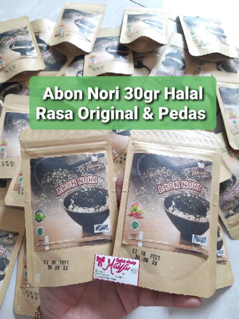 Abon nori 30gr tokinori original pedas abon rumput laut tabur bawang goreng seaweed mentai snack seafood