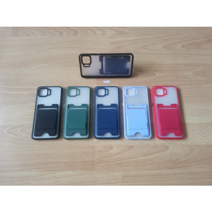 Case HP Fuze My Choice Standing Card Pocket - Oppo Reno4 F|A93 4G|F17 Pro CasinG Cover