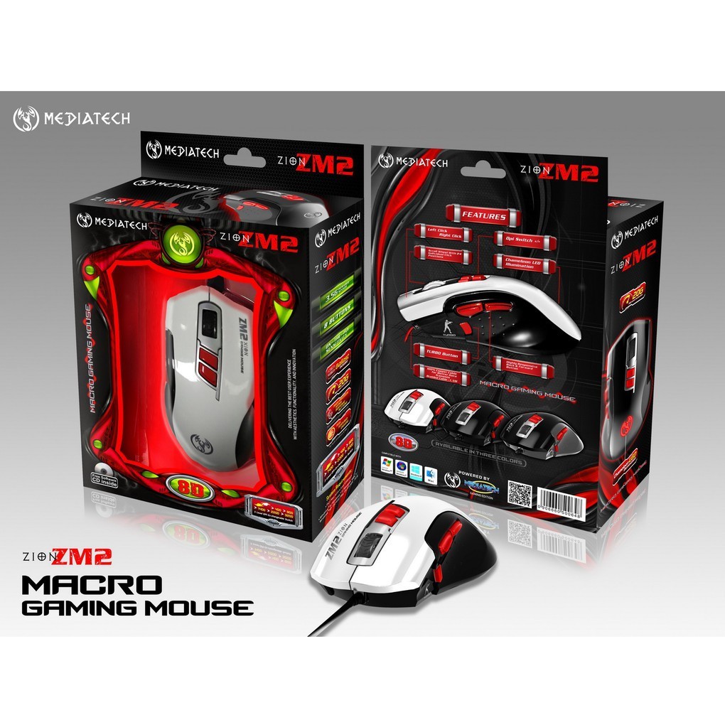 Mediatech Macro Gaming Mouse Zion ZM2 - 8D ( 50064 )