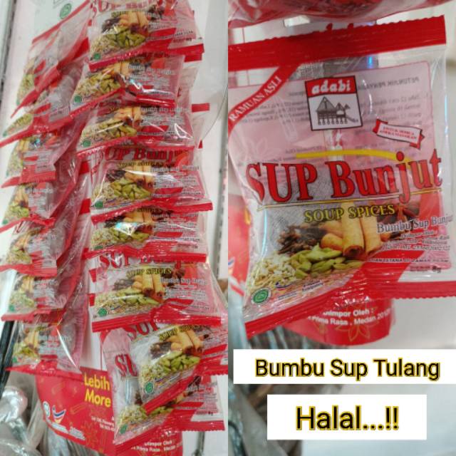 

Free Ongkir / COD HALAL Ramuan Asli Sup Bunjut Adabi Malaysia / Bumbu Instan Soup Tulang /Sup Buntut