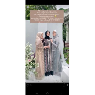 JAVINA LUXURY DRESS ( GREY L ) by Javina Official