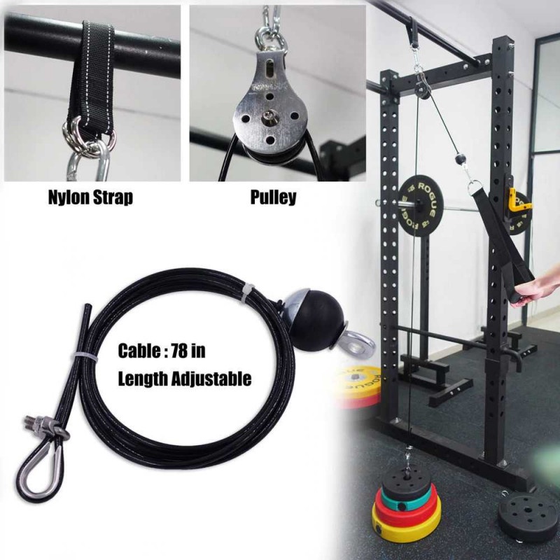 Katrol Angkat Beban Fitness Home Gym Pulley Cable Machine Arm Bicep