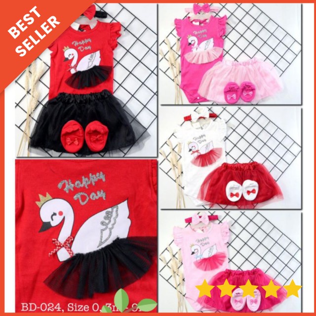 SETELAN BAJU ROMPER BAYI PEREMPUAN 0-12 BULAN / SET JUMPER ROK TUTU FREE BANDO JILL POLKADOT / SETELAN BAJU BAYI CEWEK LUCU / DRESS TUTU FLOWER BAYI /JUMPER TUTU BAYI FREE SEPATU BANDO