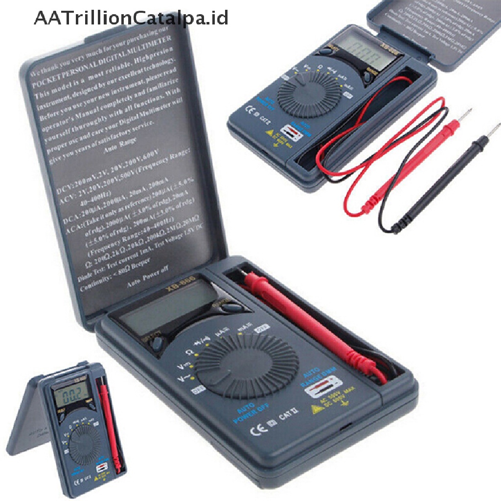 (AATrillionCatalpa) Xb866 Multimeter Digital Mini Layar LCD Auto Range AC / DC