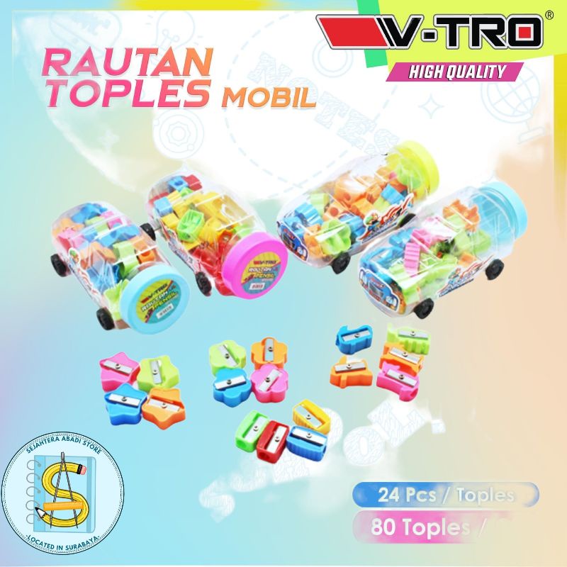 1tube Rautan Toples oval mobil bulat besar / Ongotan / Peruncing Pensil / Serutan Pensil (toples/tab