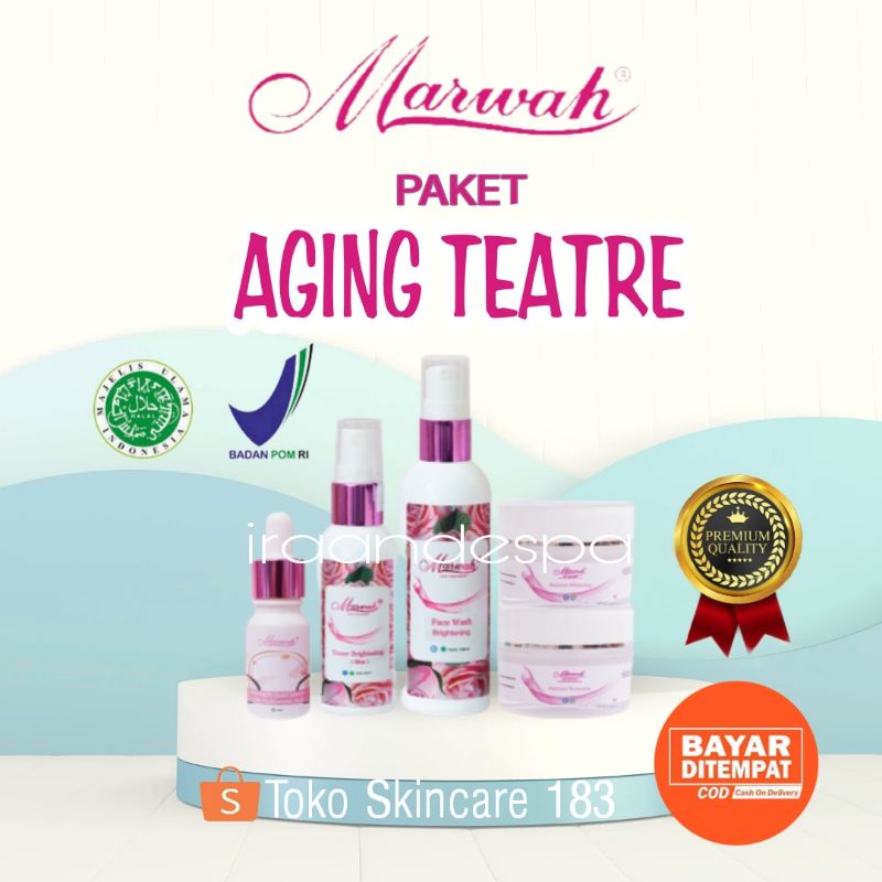 Marwah Skincare Paket Diamond Aging Teatree Paket Perawatan Anti penuaan Flek ringan & berminyak