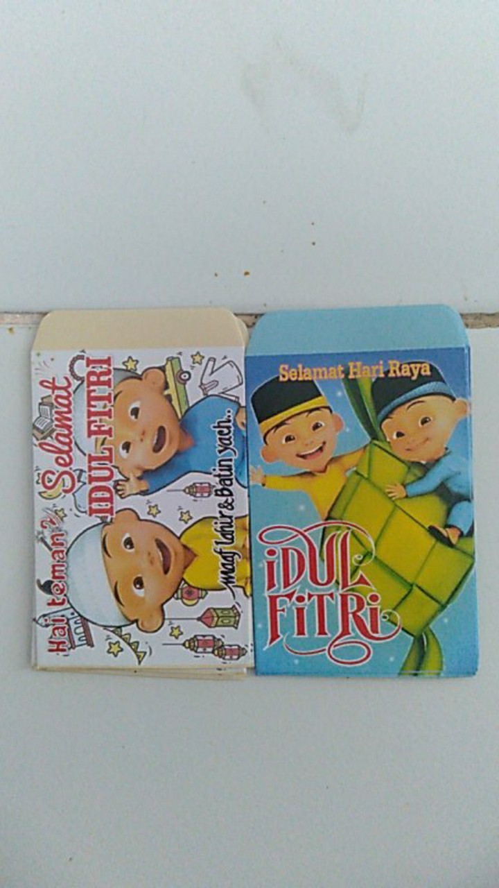 Amplop Angpao Lebaran Selamat Hari Raya Idul Fitri Ramadhan Anak Lucu Kecil Karakter Upin Ipin