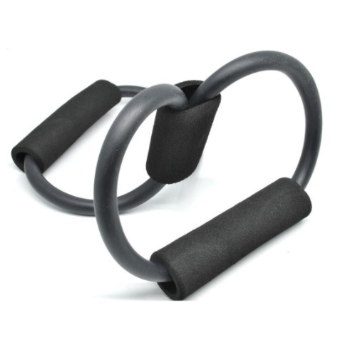 Tali Stretching Yoga Fitness Power Resistance Band Angka 8 Black-2