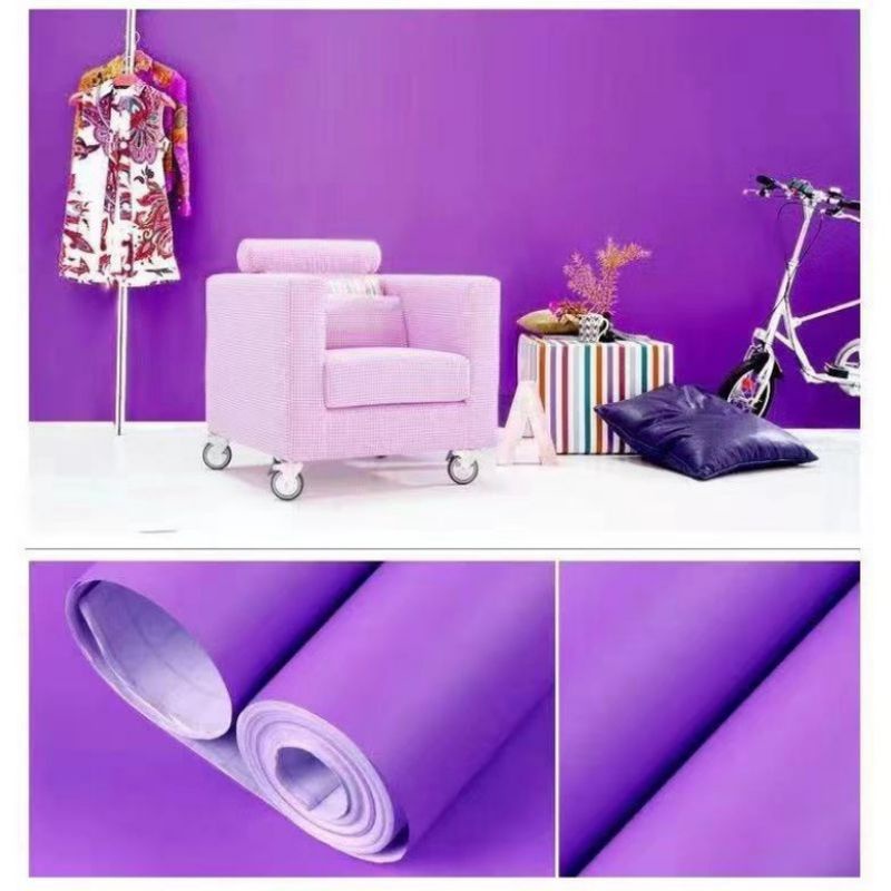 wallsticker/wallpaper dinding sticker warna Ungu Polos