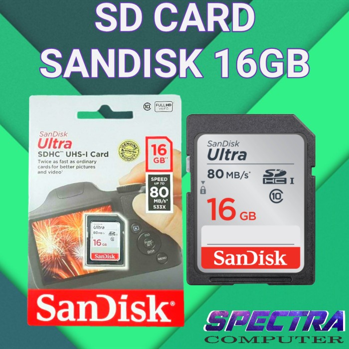 SD Card Sandisk 16GB - SDCard Memory Kamera 16GB