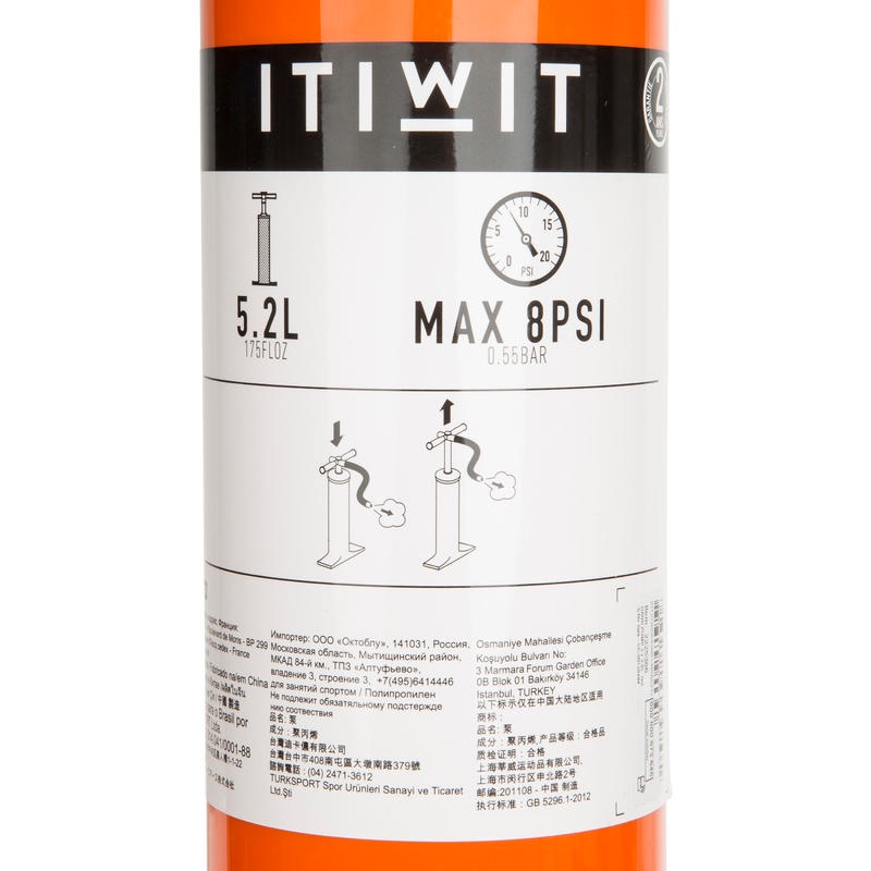 ITIWIT Pompa Tangan Double Aksi 2 x 2,6 L - Orange