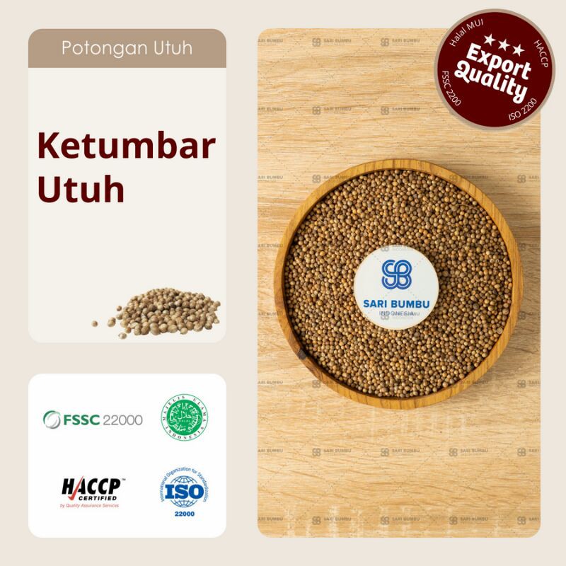 

Ketumbar Utuh / Coriander Seed 250gr Export Quality