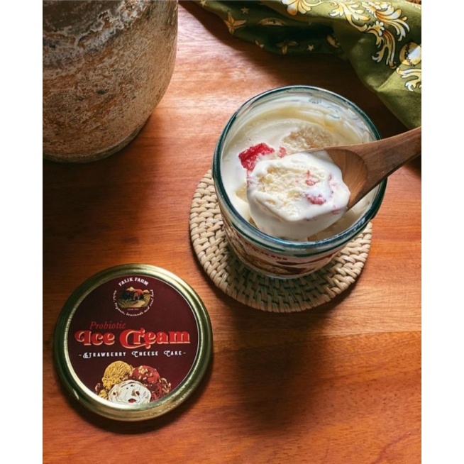 

probiotic Ice Cream by Falik Farm - ( strawberry, manggo, cacao, blueberry)