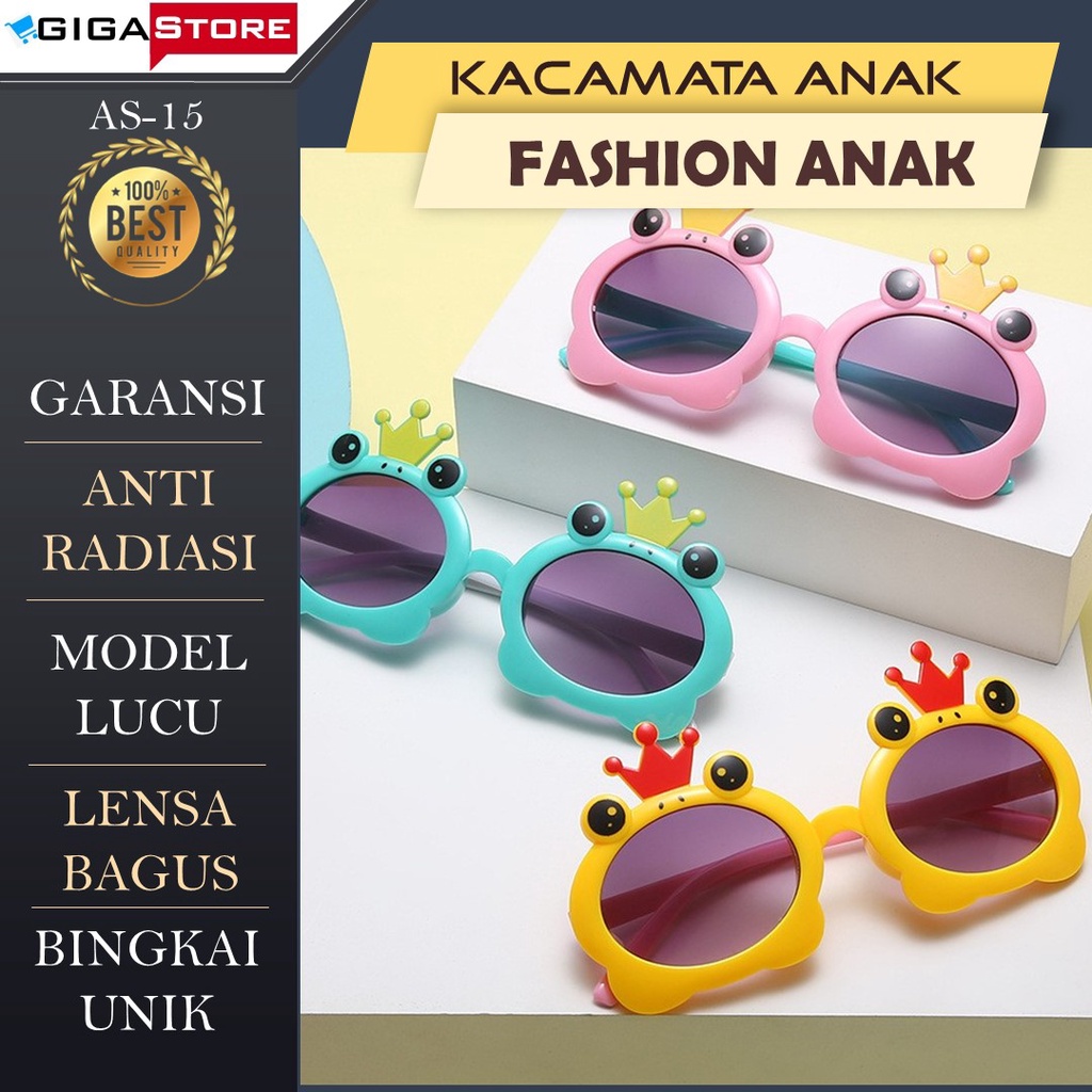 Kacamata Anak Anak Karakter Kartun Lucu Unik Kecil Bening GH-15Kaca Mata Motif Balita Anti Radiasi L