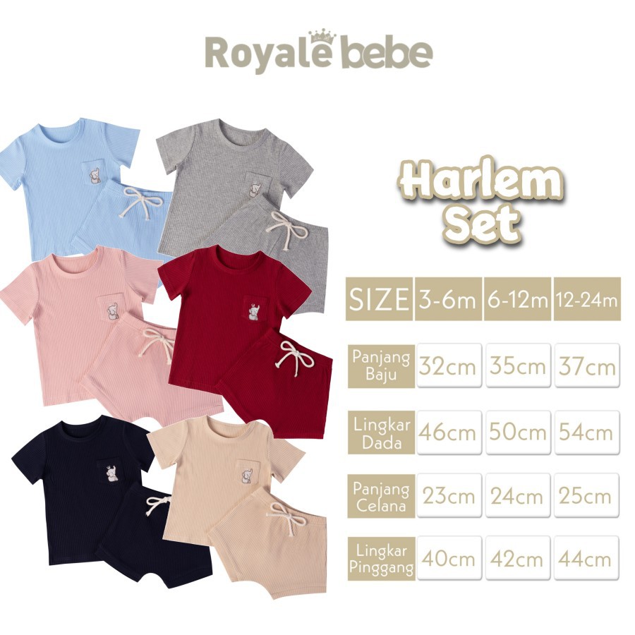 Royale Bebe Setelan Ollie Set / Harlem Set GRUP 2 Baju Anak SIZE KECIL