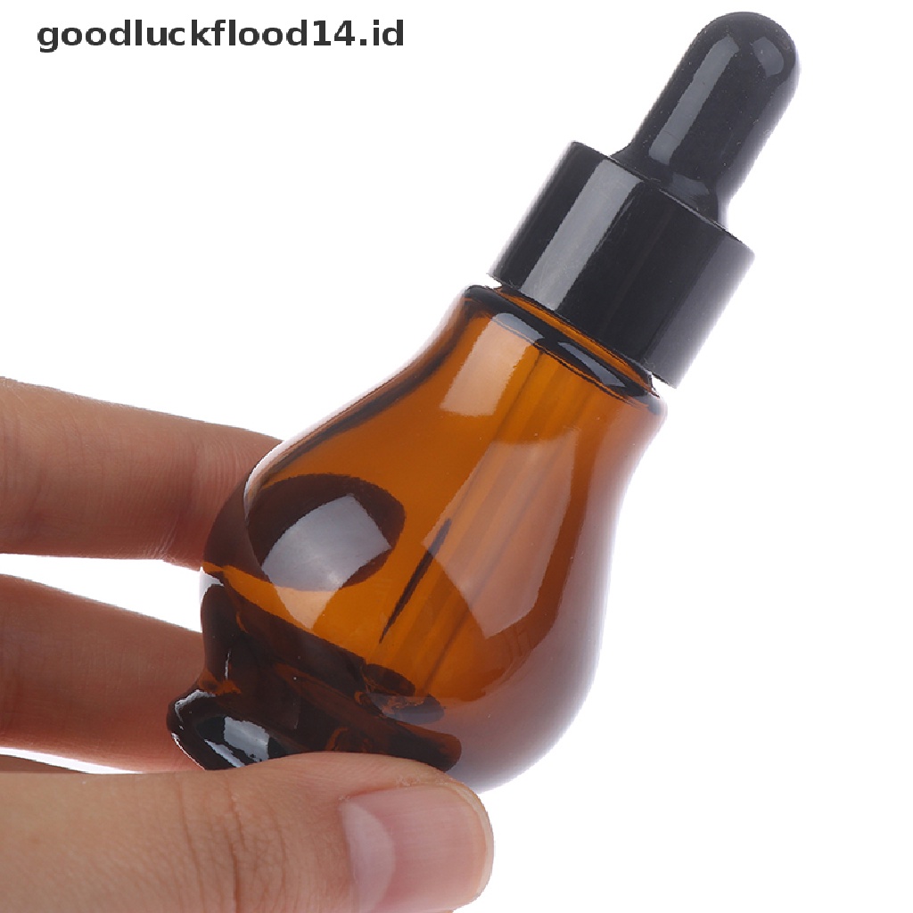 Botol Kaca Kosong Warna Coklat Dengan Pipet Ukuran 10 / 20 / 30ml Untuk Essential Oil