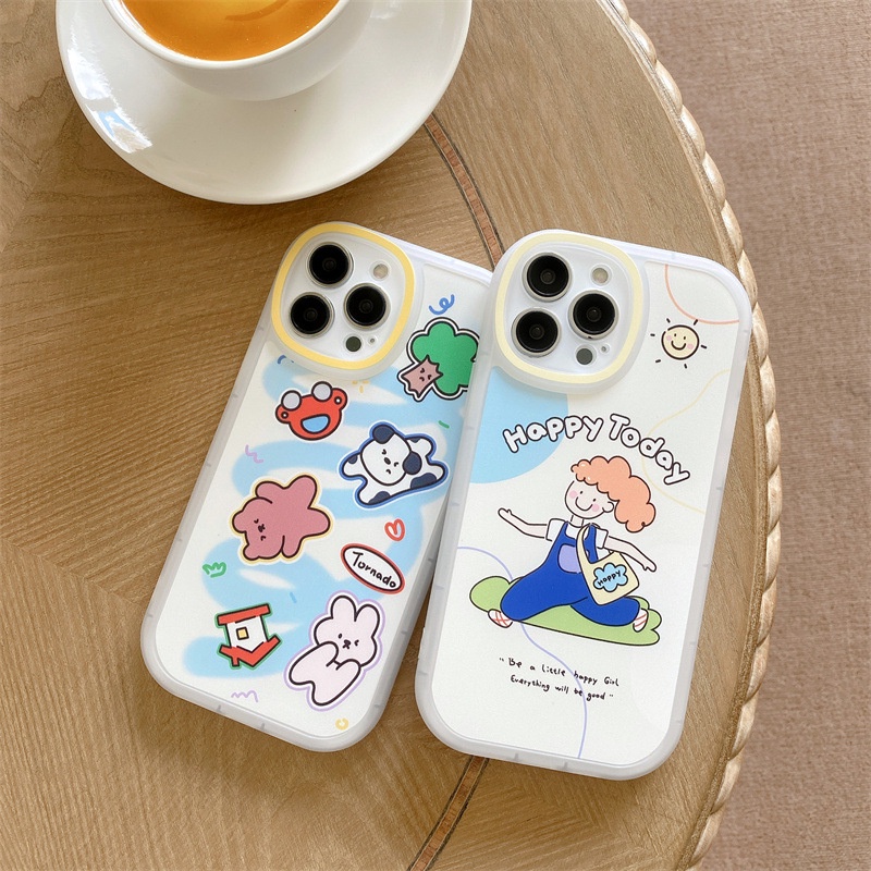 Soft Case Hp Gambar Kartun Hewan Tahan Goncangan Untuk Iphone 7 / 8plus / X / XR / XS / 11 / 12 / 13 / 14pro MAX