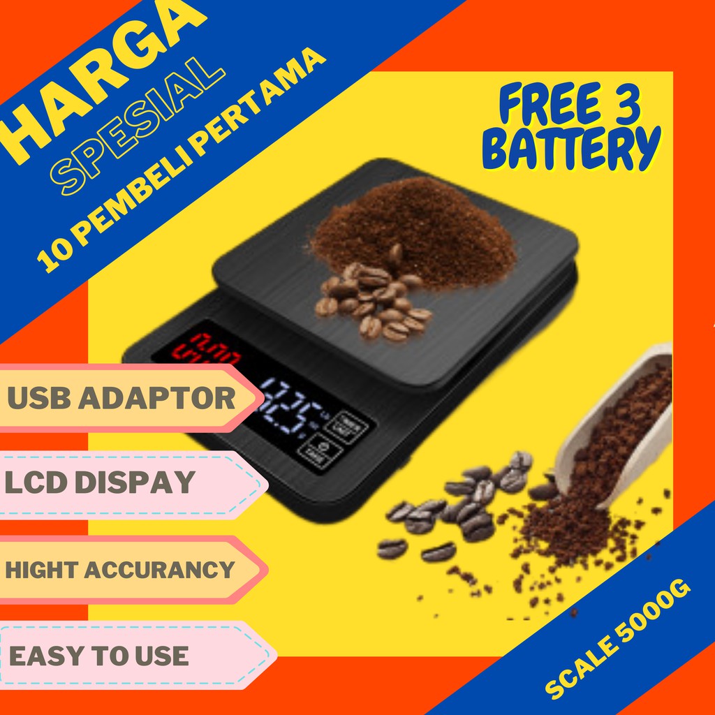 Timbangan Digital Dapur mini Digital scale 5000g Taffware