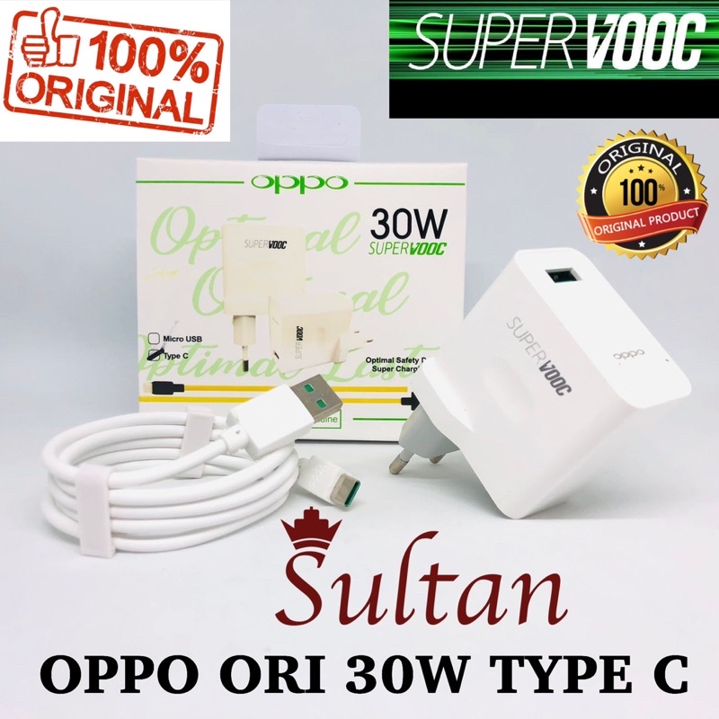 GROSIR CHARGER OPPO 30W SUPER VOOC TYPE C MICRO