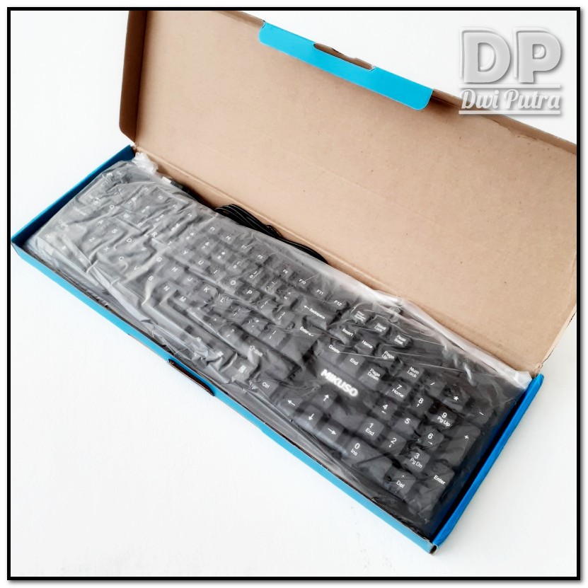 KEYBOARD MIKUSO OFFICE KB-049U USB / US LAYOUT / KEYBORD KANTOR KANTORAN / WATER SPILL HOLE