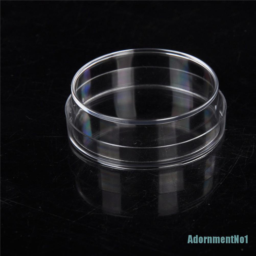 (Adornmentno1) 10pcs Piring Petri Dish Steril Bahan Plastik Polystyrene Ukuran 35x15mm