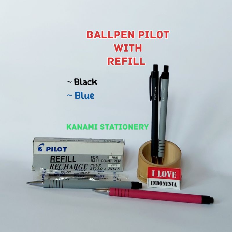 

Pulpen Ballpen Pilot 0.5 & Refill Hitam, Biru 0.5 Original.