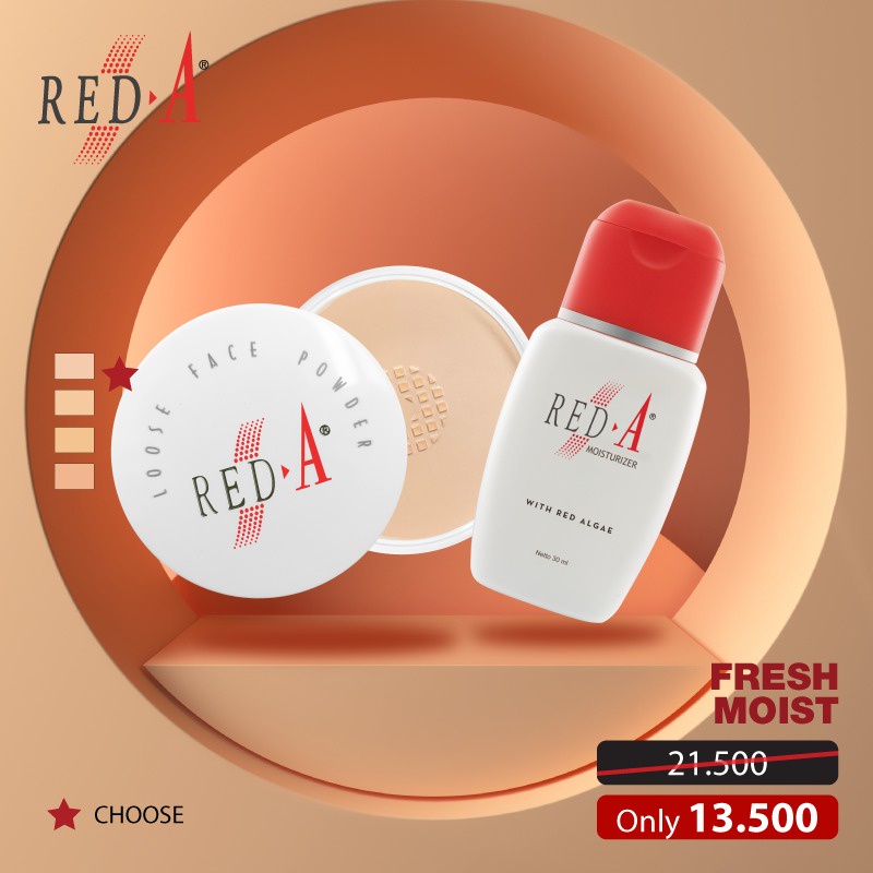 Paket 1 Red-A Loose Powder 1 Red-A Moisturizer