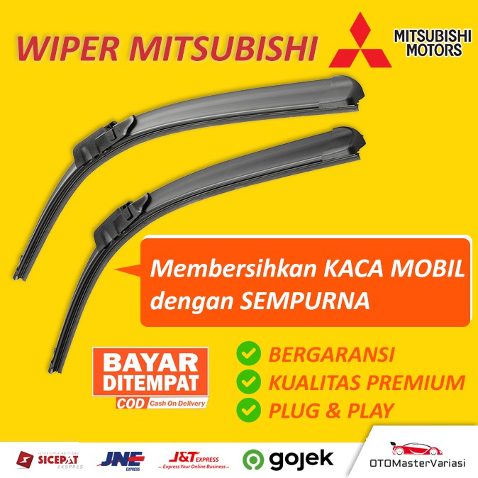 Wiper Mobil Frameless Mitsubishi Xpander pajero T120SS Outlander L300 Kuda Mirage