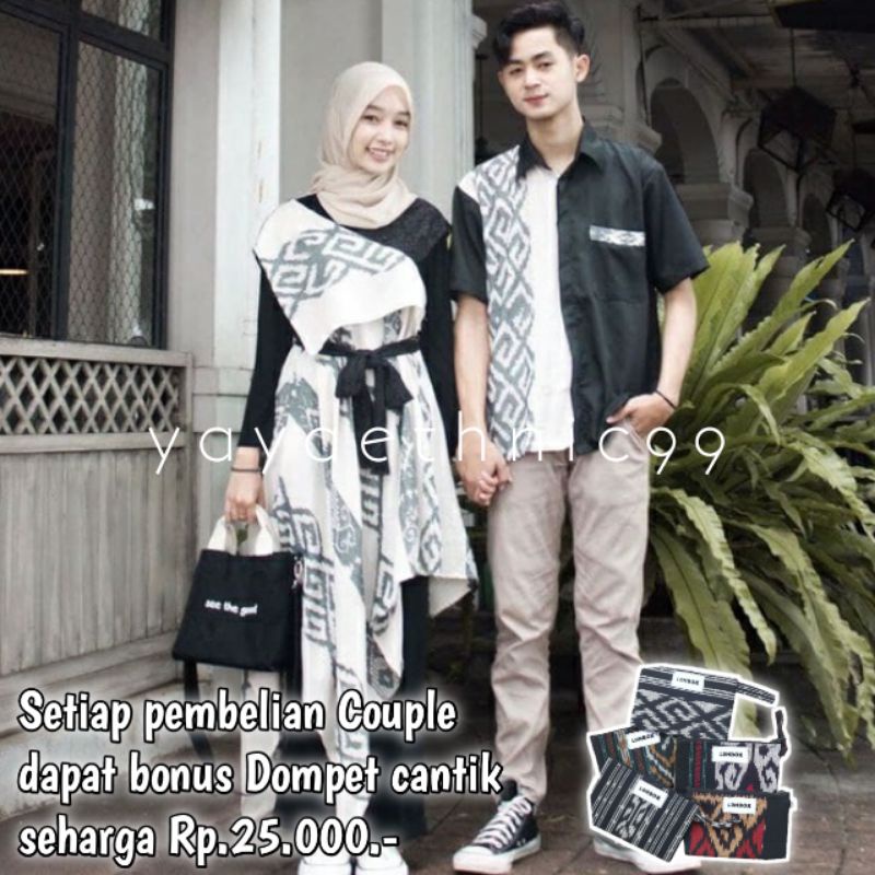 Jual Ready Stok Set Couple Busana Kondangan Couple Prewed Dress