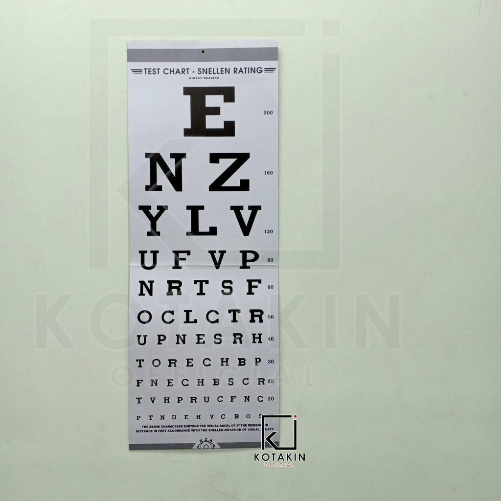 Snellen Chart / Bagan Test Ketajaman Mata / Kertas test mata - Kotakin