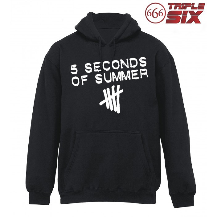 TRIPLESIX - Jaket Hoodie - 5 seconds of Summer - BLACK