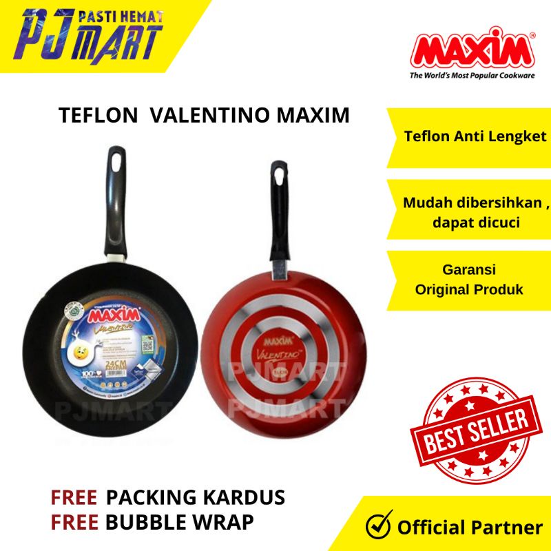 Teflon Valentino Maxim | Teflon Anti Lengket | Teflon Sosis | Teflon Maxim | Wajan Anti Langket