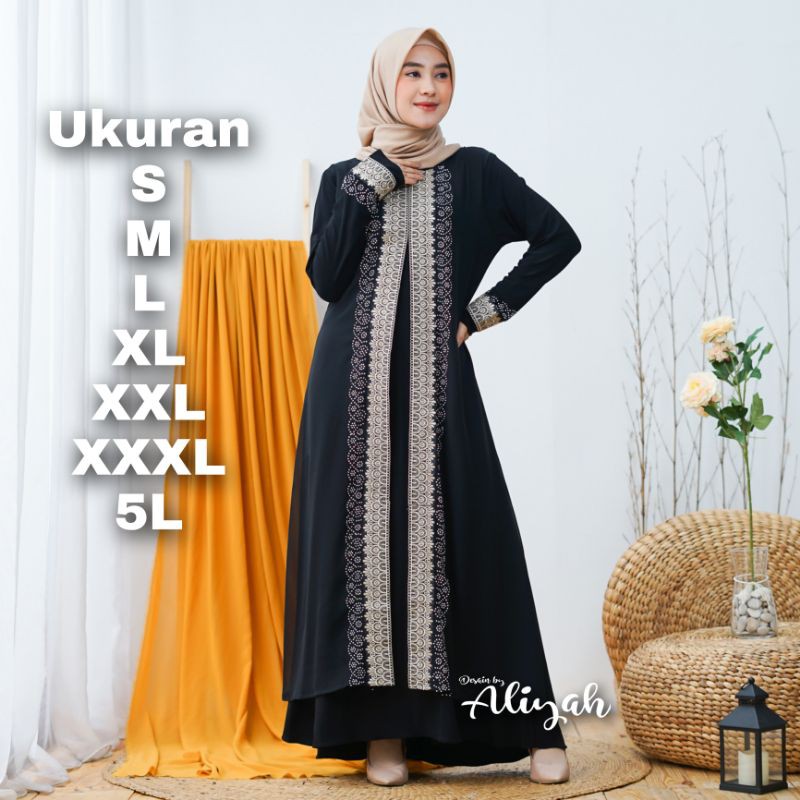 Gamis Abaya  Big Size Ukuran Size S M L XL 2XL 3XL 4XL XXL XXXL  XXXXL 2L 3L 4L 5L  Dress Wanita Jumbo Gamis Big Size Baju Korea Over Size